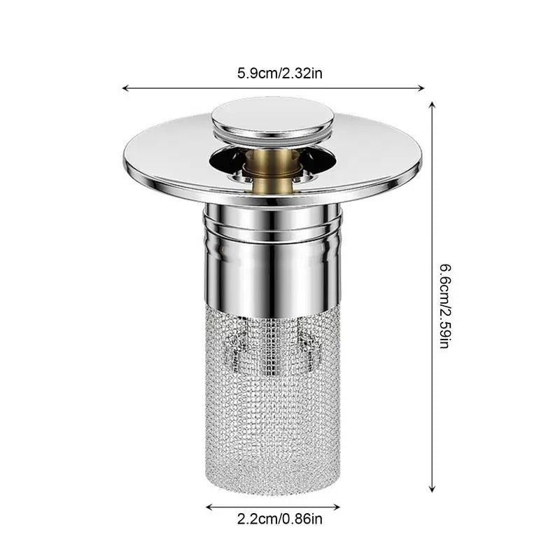 Stainless Steel 2-in-1 Drain Strainer – Anti-Clog, Odor-Resistant
