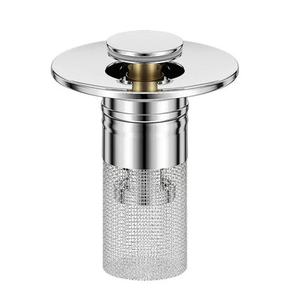 Stainless Steel 2-in-1 Drain Strainer – Anti-Clog, Odor-Resistant